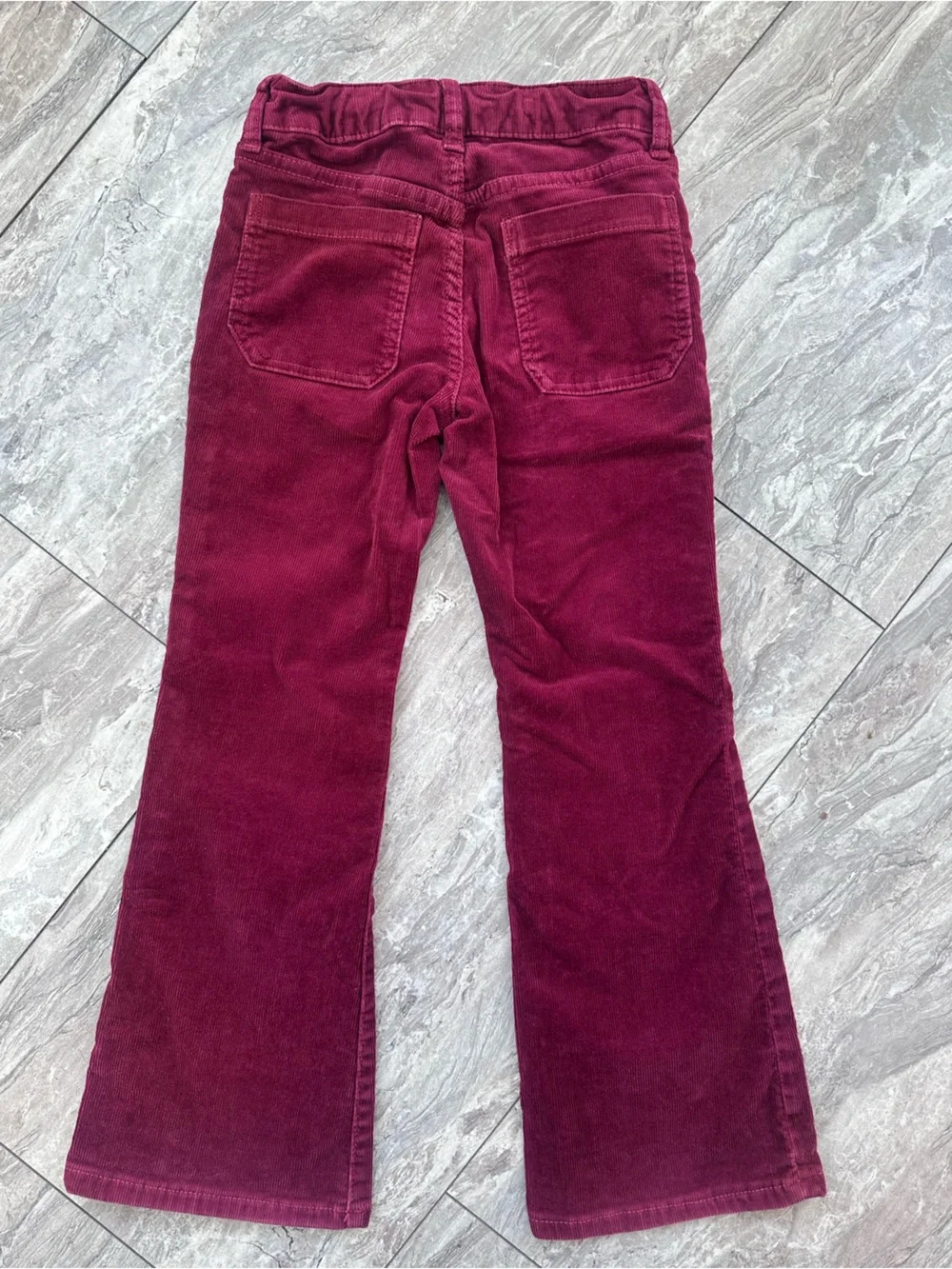 GAP Girls Deep Burgundy Corduroy Flare Jeans size 6